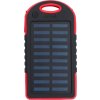 Pogumovaná solárna powerbanka 4000 mAh , Yellow Farba: Red