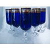 Barevné sklenice na vodu, pivo 290 ml, 6 ks, 3 barvy - Modrá