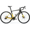 Elektrický cestný bicykel Cipollini Flusso Sram AXS s kotúčovými brzdami čierny/žltý 2XL