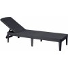 ALLIBERT JAIPUR SUN LOUNGER antracit (235162) - polohovateľné záhradné lehátko