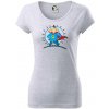 Ocko superman - dievča a dievča - Dámske tričko Pure - 2XL ( Svetlosivý melír )