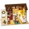 FunPlay 6995 DIY Drevený domček pre bábiky s príslušenstvom – obývačka, 15x20,6x11,8cm