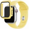 AppleKing silikónový remienok s puzdrom s tvrdeným sklom pre Apple Watch 41mm - žltý - možnosť vrátiť tovar ZADARMO do 30tich dní