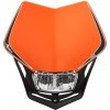 RTECH UNI predné maska vrátane svetlá V-Face FULL LED, RTECH (oranžová/černá)