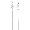 Silvego Strieborné náušnice retiazkové so Swarovski® Crystals ružové SILVEGOB32559KLSWP