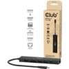 Club3D Dokovací stanice USB-C 7v1, 1xHDMI, 1xUSB-C PD, 2xUSB, 1xRJ45, microSD/SD, černá