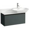 Laufen Základná skrinka pod umývadlo 76,9 cm, sivá prevádzka - držiak v tmavom hliníku H4030031102661