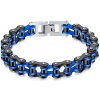 Náramok z chirurgickej ocele Moto Chain - BlackBlue, Délka 23cm Impress Jewelry 210114161027BB