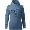 Barová chémia - pivo - Mikina dámská Cape s kapucí - 2XL ( Denim )