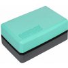 Merco Yoga Block Duo kocka na jógu zelená-antracitová (10 cm)