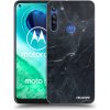 Picasee silikónový prehľadný obal pre Motorola Moto G8 - Black marble