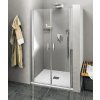 Polysan Zoom Line - Sprchové dvere dvojkrídle 80 cm, leštený hliník/číre sklo ZL1780