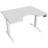 Hobis Pracovný stôl Motion Ergo, PO, 2S, 120x70,5-120,5x90 cm, biela/biela