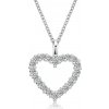 Olivie Strieborný náhrdelník 0,6ct MOISSANITE SRDCE 9803 Ag 925; ≤2,8 g.