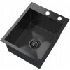 Jednokomorový drez Granitan BARI, čierna oceľ