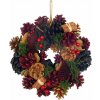 Veniec MagicHome Vianoce, závesný, modro-červený, 24 cm