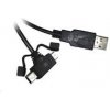 PREMIUMCORD Kabel USB 2.0 A - microUSB/miniUSB 5pin 2m (F/F) ku2m2y