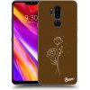 Picasee silikónový prehľadný obal pre LG G7 ThinQ - Brown flowers