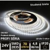 LEDprodukt 20m PROFI LED pásik 70LED/m SMD2835 4,8W/m prúd. driver studená biela IP20 24V
