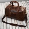 Paolo Peruzzi Veľká, priestranná pánska kožená cestovná taška | hnedá SL-10-CG