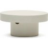 Kave Home Aiguablava Betónový okrúhly záhradný odkladací stolík 66 cm