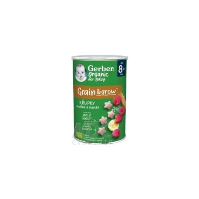 Gerber Organic CHRUMKY Ryžovo-pšeničné s malinami a banánom (od ukonč. 8. mesiaca) 1x35 g