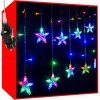 ISO 11319 Svetelný záves hviezdy 108 LED multicolor
