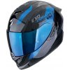 Prilba Scorpion EXO-1400 Evo II Carbon Air PLATTED Black Blue Veľkosť: XXL (63-64 cm)