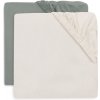 Jollein Prestieradlo napínacie 2 ks Sea Green/Ivory 60x120