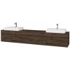 Dreja Kúpeľňová skrinka MODULE SZZ6 240 umývadlo Glance - D25 Teak / D25 Teak / Ľavé + Pravé