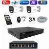 Amiko IP 2 kamerový set so switchom, 4K Ultra HD 8Mpix, Ai, Dl, Tube (1801K2V2) (Amiko)