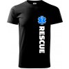 Rescue - pre záchranárov - Klasické pánske tričko vyššej gramáže - 4XL ( Čierna )