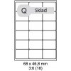 Print etikety 68x46,8 mm biele 18ks (Print etikety 68x46,8 mm, biele, 18ks/A4, 100 A4/bal)