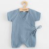 NEW BABY Dojčenský letný mušelínový overal New Baby blue Veľ. 80