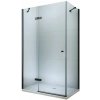 Mexen Roma, sprchovací kút 110 (dvere) x 50 (stena) cm, 6mm číre sklo, čierny profil, 854-110-050-70-00