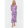 Trendyol Lilac Floral Skirt Frilly Lined Woven Chiffon Dress ružová 36 Trendyol 8683049544296