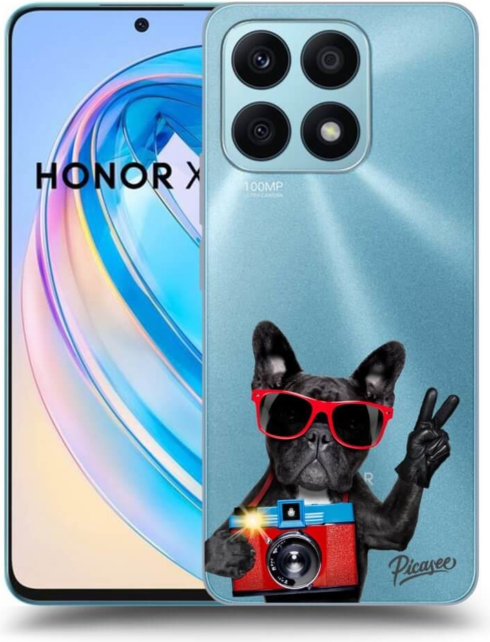 Púzdro Picasee silikónové Honor X8a - French Bulldog čiré