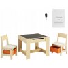 SucceBuy Sada detského nábytku 610x610x483MM Jeden stôl Dve stoličky