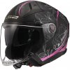 LS2 Otvorená prilba OF603 Infinity II Lotus čierno-ružová + zľava 20 € na príslušenstvo - L