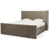 Hector Dvojlôžková čalúnená posteľ Zeni 160x200 s roštom a úložným priestorom béžová