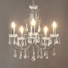 Luster Lucande Solveig, Ø 60 cm, 5 svetiel, chróm - 9624024
