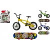Teddies Skateboard prstový a koleso plast 10cm asst na karte