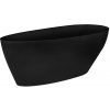 Besco Goya Black voľne stojaca vaňa 160x70, liaty mramor, WMD-160-GB
