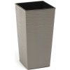 Lamela Kvetináč Finezia Eco Dluto vrúbok 400x400x750 mm sivý