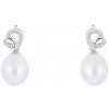 Tiniana Stříbrné naušnice s pravou perlou Muirne