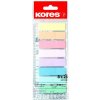 KORES Index Strips na pravítku Pastel 45 × 12 mm, 8 × 25 lístkov, pastelový mix