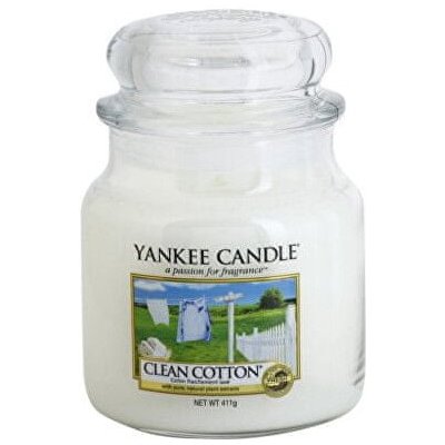 Yankee Candle Vonná sviečka Classic strednej Clean Cotton 411 g