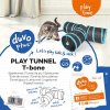 Duvo + Hrací tunel pre mačky s loptou a zvončekom v tvare T 80x25cm