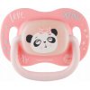 Canpol Babies symetrický silikon cumlík svietiaci Exotic Panda ružová