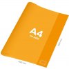 JUNIOR Obal na zošit A4 PVC 432x304 mm Neon Color - transparentný/oranž